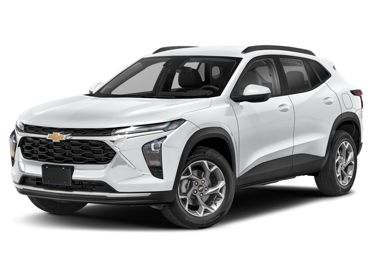 2024 Chevrolet Trax LS in Summit White — front three-quarter view