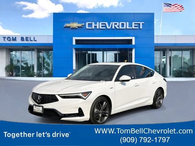 2023 Acura Integra A-SPEC in White — front three-quarter view