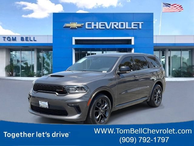 2021 Dodge Durango R/T RWD in Gray — front three-quarter view