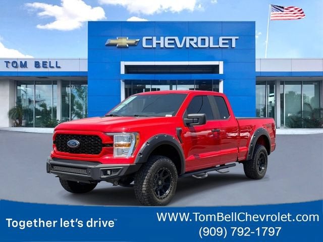 2021 Ford F-150 XL in Red — front three-quarter view