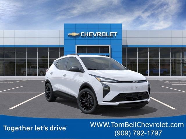 2027 Chevrolet Bolt RS in Summit White — front three-quarter view