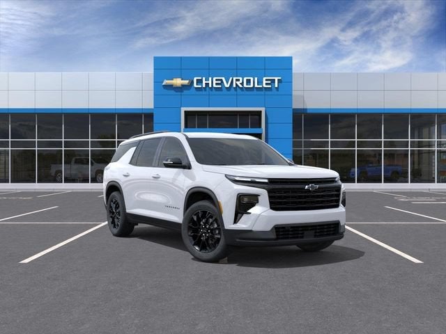 2026 Chevrolet Traverse LT in Summit White — front three-quarter view