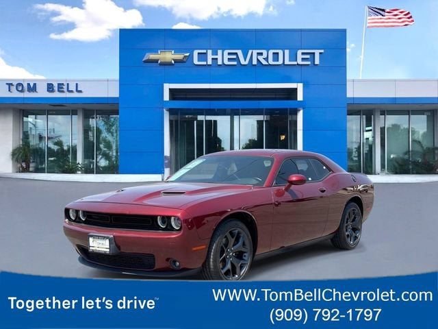 2020 Dodge Challenger SXT in Red — front three-quarter view