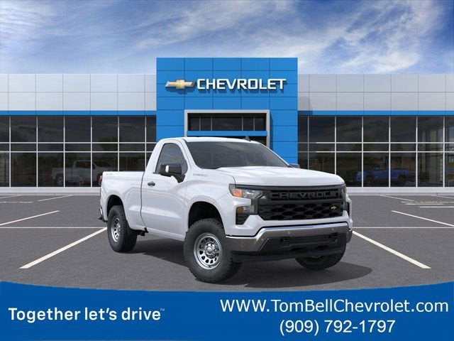 2026 Chevrolet Silverado 1500 WT in Summit White — front three-quarter view