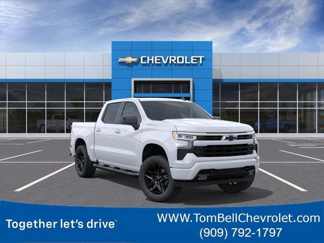 2026 Chevrolet Silverado 1500 RST in Summit White — front three-quarter view