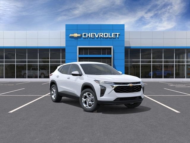 2026 Chevrolet Trax LS in Summit White — front three-quarter view
